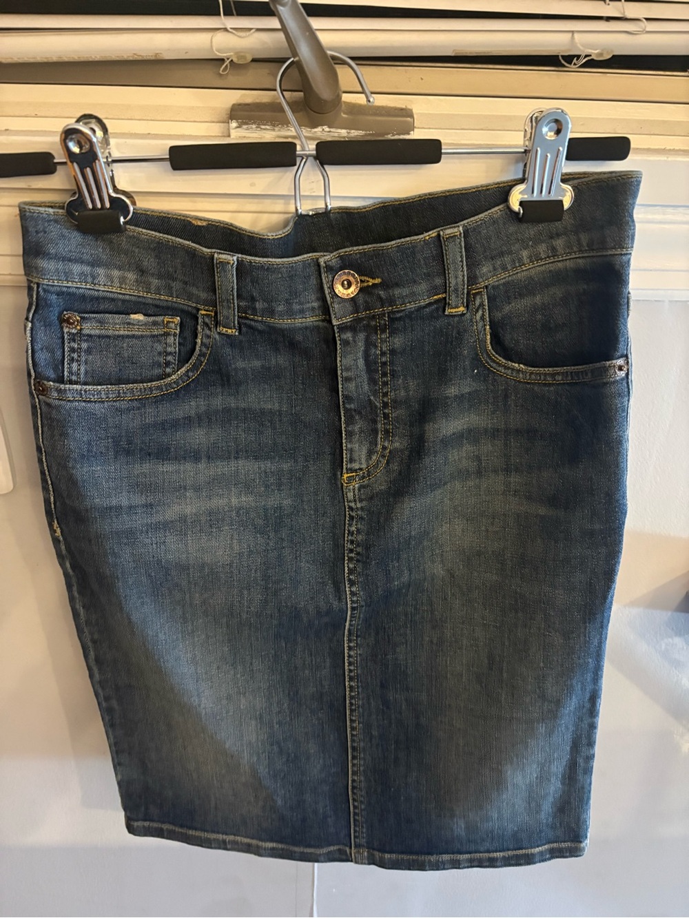Emporio Armani Dark Blue Denim Jean Skirt